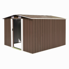 vidaXL barna fém kerti fészer 257 x 298 x 178 cm kerti tárolás