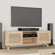 vidaXL barna fenyőfa és természetes rattan TV-szekrény 105x30x40 cm bútor