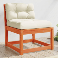 vidaXL barna fenyőfa karfa nélküli kerti kanapé párnával 63,5x73x78 cm kerti bútor