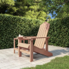 vidaXL Barna HDPE kerti adirondack szék