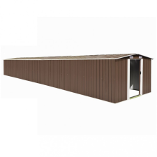 vidaXL Barna horganyzott acél kerti fészer 257 x 990 x 181 cm kerti tárolás