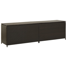vidaXL barna kerti polyrattan tárolóláda 200 x 50 x 60 cm kerti tárolás