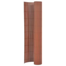 vidaXL barna kétoldalas kerti kerítés 110 x 500 cm építőanyag