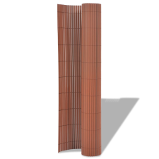 vidaXL barna kétoldalas PVC kerti kerítés 90 x 300 cm (43625) kerti bútor
