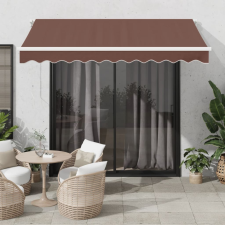 vidaXL barna kézzel kihúzható napellenző 300 x 250 cm kerti bútor