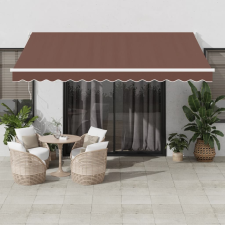 vidaXL barna kézzel kihúzható napellenző 400 x 300 cm kerti bútor
