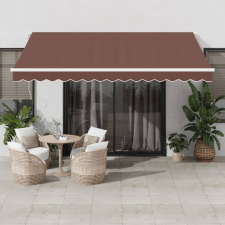 vidaXL barna kézzel kihúzható napellenző 400 x 350 cm kerti bútor