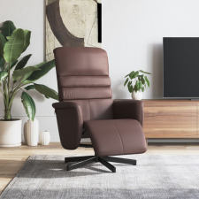 vidaXL barna műbőr dönthető fotel lábtartóval bútor