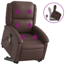 vidaXL barna műbőr dönthető masszázs- és állófotel (3204235) masszázsfotel