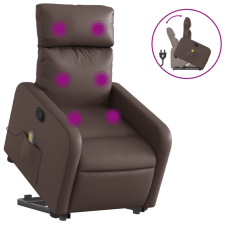 vidaXL barna műbőr dönthető masszázs- és állófotel (3206758) masszázsfotel