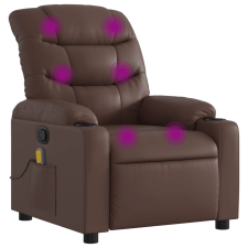 vidaXL barna műbőr dönthető masszázsfotel (374142) masszázsfotel