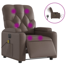 vidaXL barna műbőr elektromos dönthető masszázsfotel (3204767) masszázsfotel