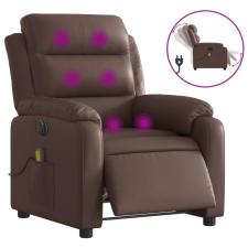 vidaXL barna műbőr elektromos dönthető masszázsfotel (3205037) masszázsfotel
