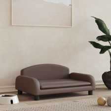 vidaXL barna műbőr kutyaágy 70 x 45 x 30 cm szállítóbox, fekhely kutyáknak