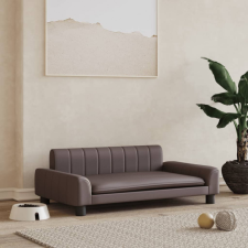vidaXL barna műbőr kutyaágy 90 x 53 x 30 cm szállítóbox, fekhely kutyáknak