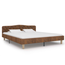 vidaXL barna művelúr ágykeret 180 x 200 cm (284941) ágy és ágykellék