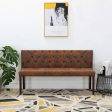 vidaXL barna művelúr pad 148,5 cm kerti tárolás