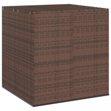 vidaXL Barna polietilén rattan kerti párnatartó láda 100x97,5x104 cm kerti tárolás