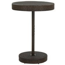 vidaXL barna polyrattan kerti asztal 75,5 x 106 cm kerti bútor