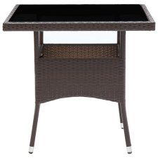 vidaXL barna polyrattan kerti étkezőasztal (310552) kerti bútor