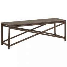vidaXL Barna polyrattan kerti pad 120 cm kerti bútor