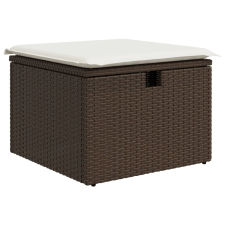 vidaXL barna polyrattan kerti szék párnával 55 x 55 x 37 cm (366205) kerti bútor