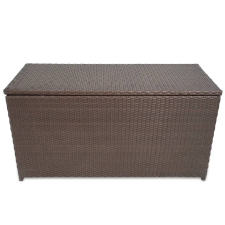 vidaXL barna polyrattan kerti tárolóláda 120 x 50 x 60 cm (42499) kerti tárolás