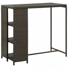 vidaXL Barna polyrattan kerti tárolóláda 120 x 60 x 110 cm kerti tárolás