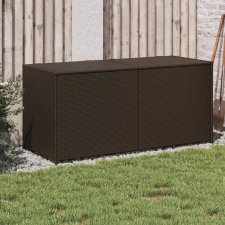 vidaXL barna polyrattan kerti tárolóláda 283 L kerti tárolás