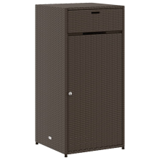 vidaXL barna polyrattan kerti tárolószekrény 55 x 55 x 111 cm (365560) kerti tárolás