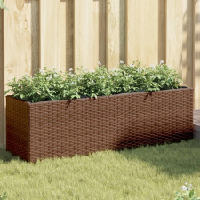 vidaXL barna polyrattan kerti ültetőláda 3 cseréppel 105x30x32 cm kerti tárolás