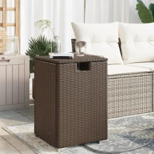 vidaXL barna polyrattan propántartály borító asztal 40 x 40 x 60 cm kerti bútor