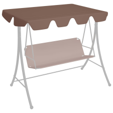 vidaXL barna pótponyva kerti hintaágyhoz 192 x 147 cm 270 g/m² kerti bútor