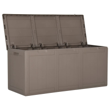 vidaXL barna PP rattan kerti tárolóláda 270 L (151232) kerti tárolás