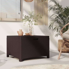 vidaXL barna PP rattan kerti tárolóláda 60 x 54 x 41 cm kerti tárolás
