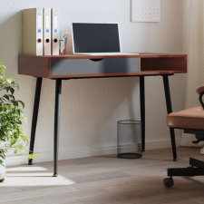 vidaXL barna szerelt fa számítógépasztal fiókkal 110 x 50 x 75 cm íróasztal