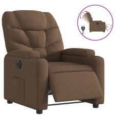 vidaXL barna szövet elektromos dönthető fotel (3204576) bútor