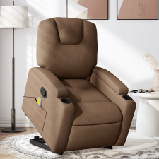 vidaXL barna szövet felállást segítő dönthető masszázsfotel masszázsfotel