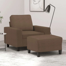 vidaXL barna szövet kanapéfotel lábtartóval 60 cm bútor