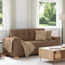 vidaXL barna szövet loveseat kanapé 140 cm bútor