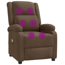 vidaXL barna szövet masszázsfotel (340938) masszázsfotel