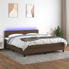vidaXL barna szövet rugós és LED-es ágy matraccal 180 x 200 cm ágy és ágykellék
