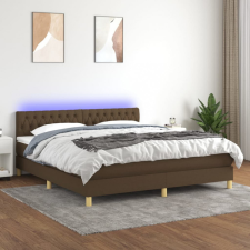 vidaXL barna szövet rugós és LED-es ágy matraccal 180 x 200 cm ágy és ágykellék