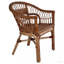 vidaXL barna természetes rattan kültéri szék kerti bútor