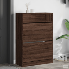 vidaXL Barna tölgy cipőszekrény 2 kihajtható fiókkal 80x34x116 cm bútor