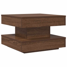 vidaXL barna tölgy dohányzóasztal 360 fokban forgatható 50x50x34,5 cm (858476) bútor