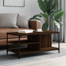 vidaXL barna tölgy fatermék dohányzóasztal 100 x 50 x 45 cm bútor