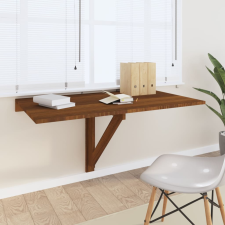 vidaXL Barna tölgy szerelt fa összecsukható fali asztal 100x60x56 cm bútor