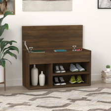vidaXL barna tölgy színű cipőtároló pad 80 x 30 x 45 cm bútor