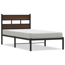 vidaXL barna tölgy színű fejtámlás ágykeret matrac nélkül 107 x 203 cm (4017147) ágy és ágykellék